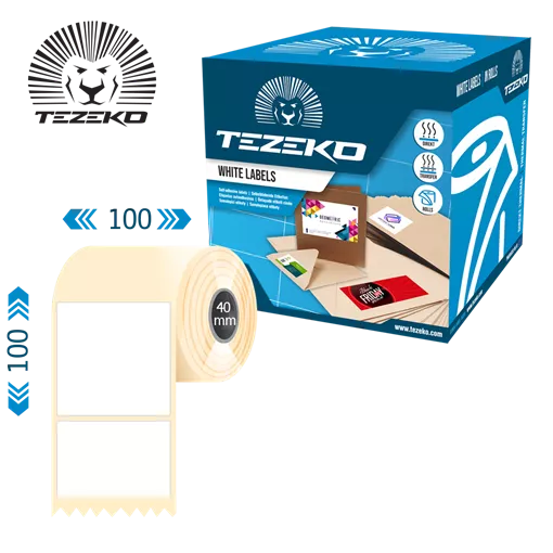 Törékeny címke, fekete, 100 * 100 mm (500 címke/tekercs)