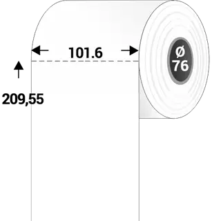 101.6 mm Papír Folyamatos kellékanyag Tezeko Fehér ( 105 m )
