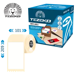 101.6 mm x 209.55 mm Direkt termál Tekercses etikett címke Fehér ( 300 címke/tekercs )