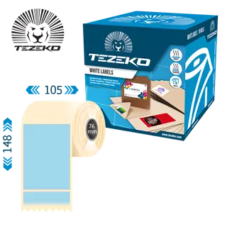105 mm x 148 mm Papír Tekercses etikett címke Kék ( 1000 címke/tekercs )