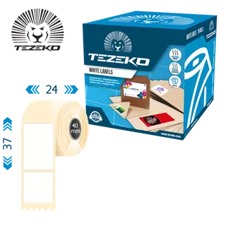 24 mm x 37 mm Műanyag Tekercses etikett címke Víztiszta ( 2500 címke/tekercs )