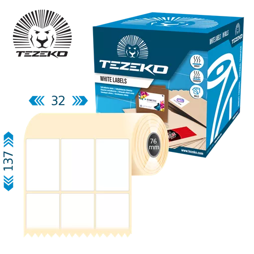 BIZTONSÁGI BEVÁGÁSSAL KÉSZÜLT ETIKETT CÍMKE, 32*137 MM-ES (4200 CÍMKE/TEKERCS)