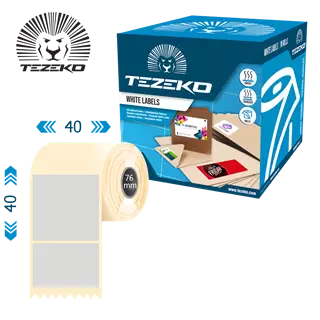 40 mm x 40 mm Papír Tekercses etikett címke Ezüst ( 5000 címke/tekercs )