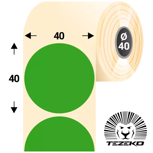 40 mm x 40 mm Papír Tekercses etikett címke Színes ( 1000 címke/tekercs )