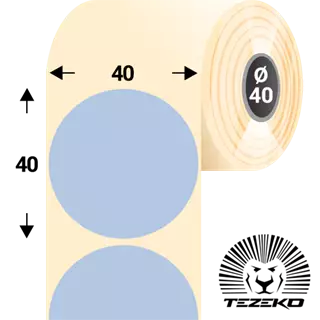 40 mm x 40 mm Papír Tekercses etikett címke Kék ( 800 címke/tekercs )