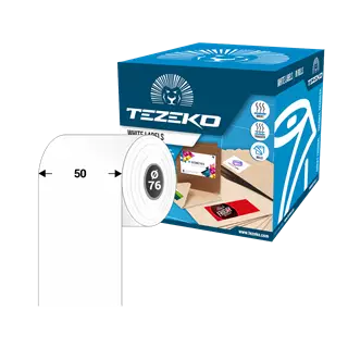 50 mm Papír Folyamatos kellékanyag Tezeko Fehér ( 100 m )