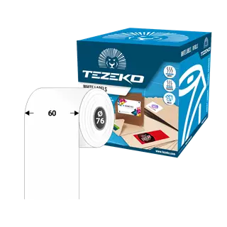 60 mm Textil Folyamatos kellékanyag Tezeko Fehér 200 m