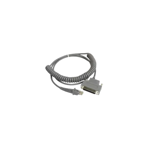 Datalogic Kábel, RS232, 25P, Spirál, CAB-363, 1,8M (Tápellátás: 9-es Lábról, vagy külső Tápegység)