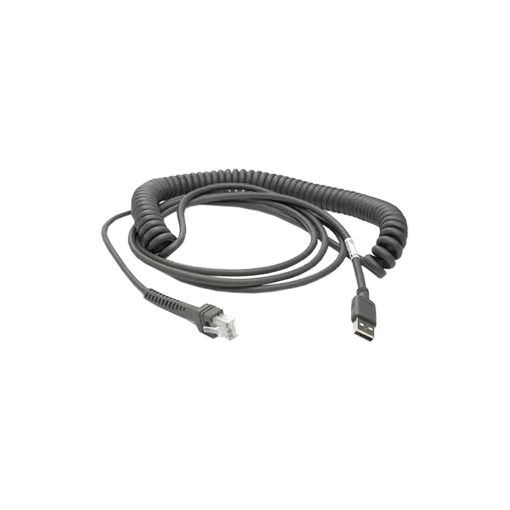 Datalogic Kábel, USB, Spirál, 5M (Power Off TErminal)