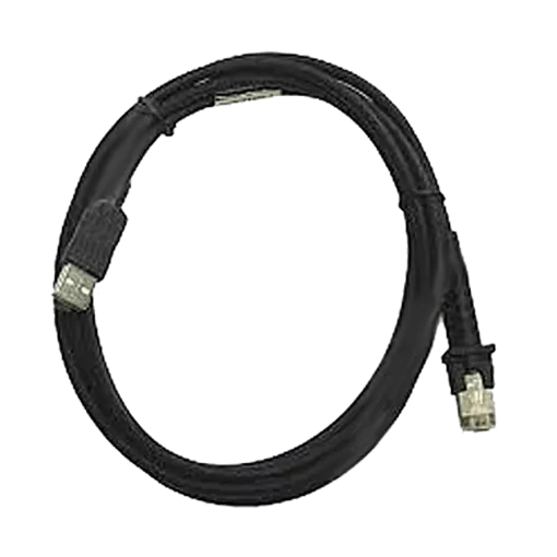 Datalogic USB-A Kábel, Egyenes, 1,2 méter, Tápcsatlakozó, Fekete (A Wlc4X90 Kommunikációs Dokkolókhoz)