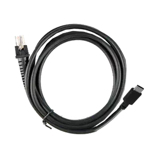 Datalogic USB-C Gyorstöltő Kábel, Egyenes, 3 méter, Fekete (A Wlc4190 Kommunikációs Dokkoló Gyostölt