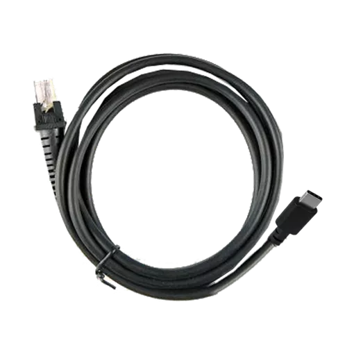 Datalogic USB-C Gyorstöltő Kábel, Egyenes, 3 méter, Fekete (A Wlc4190 Kommunikációs Dokkoló Gyostölt