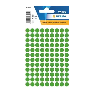 8 mm x 8 mm Papír Íves etikett címke Herma Sötétzöld ( 5 ív/doboz )