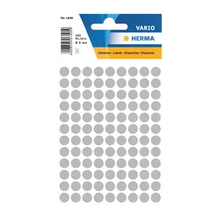 8 mm x 8 mm Papír Íves etikett címke Herma Szürke ( 5 ív/doboz )