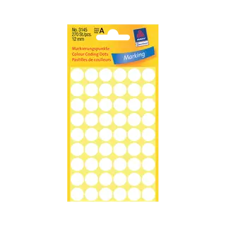 12 mm x 12 mm Papír Íves etikett címke Avery Zweckform Fehér ( 5 ív/doboz )