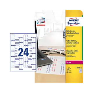 Ékszer címke 60*40 mm-es Avery Zweckform, fehér színű (20 ív/doboz)