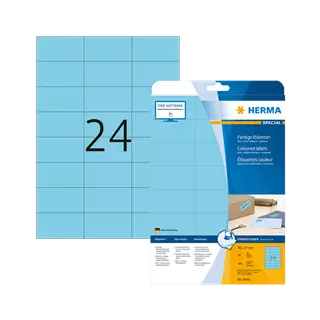 70 mm x 37 mm Papír Íves etikett címke Herma Kék ( 20 ív/doboz )