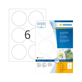 85 mm x 85 mm Papír Íves etikett címke Herma Fehér ( 100 ív/doboz )