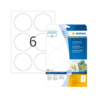 85 mm x 85 mm Papír Íves etikett címke Herma Fehér ( 25 ív/doboz )