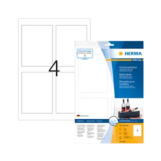 90 mm x 120 mm Papír Íves etikett címke Herma Fehér ( 10 ív/doboz )