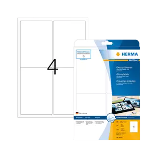 96 mm x 139.7 mm Papír Íves etikett címke Herma Fehér ( 25 ív/doboz )