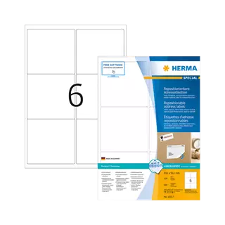 99.1 mm x 93.1 mm Papír Íves etikett címke Herma Fehér ( 100 ív/doboz )