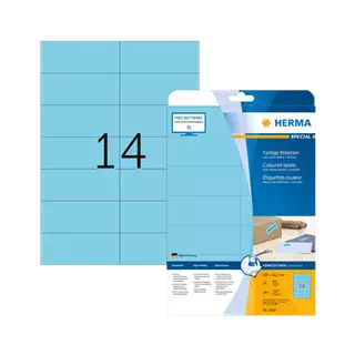 105 mm x 42.3 mm Papír Íves etikett címke Herma Kék ( 20 ív/doboz )