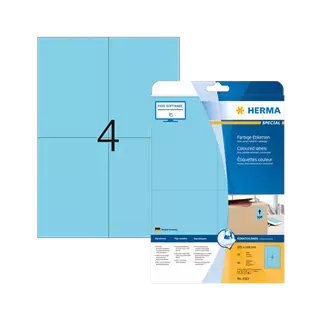 105 mm x 148 mm Papír Íves etikett címke Herma Kék ( 20 ív/doboz )