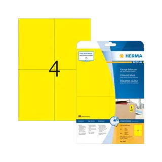 105 mm x 148 mm Papír Íves etikett címke Herma Sárga ( 20 ív/doboz )