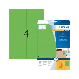 105 mm x 148 mm Papír Íves etikett címke Herma Zöld ( 20 ív/doboz )
