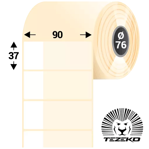 Kábeljelölő, 90 * 37 mm-es 1 pályás műanyag etikett címke (3000 címke/tekercs)