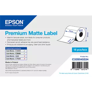 76 mm x 51 mm Papír Tekercses etikett címke Fehér ( 650 címke/tekercs )