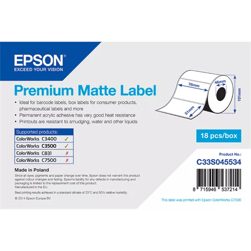 76 mm x 51 mm Papír Tekercses etikett címke Fehér ( 650 címke/tekercs )