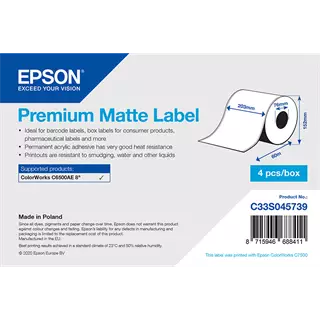 203 mm Papír Folyamatos kellékanyag Epson Fehér ( 60 m )