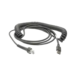 Symbol (Motorola) Kábel, USB, Spirál, 2,8M (Powerplus Connector, Árnyékolt)
