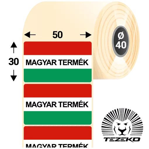 Magyar Termék etikett címke, 50 * 30 mm-es (1000 db/tekercs)
