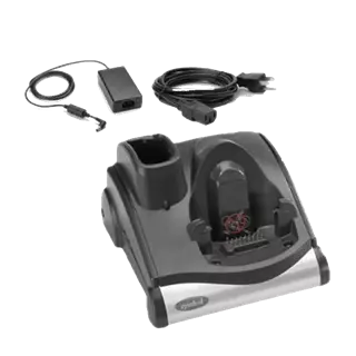 Zebra Kommunikációs Dokkoló, 1 adatgyűjtőhöz és 1 tartalék akkumulátorhoz, USB, RS232