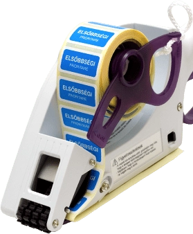 Címke adagoló, címke csévélő, címke felrakó