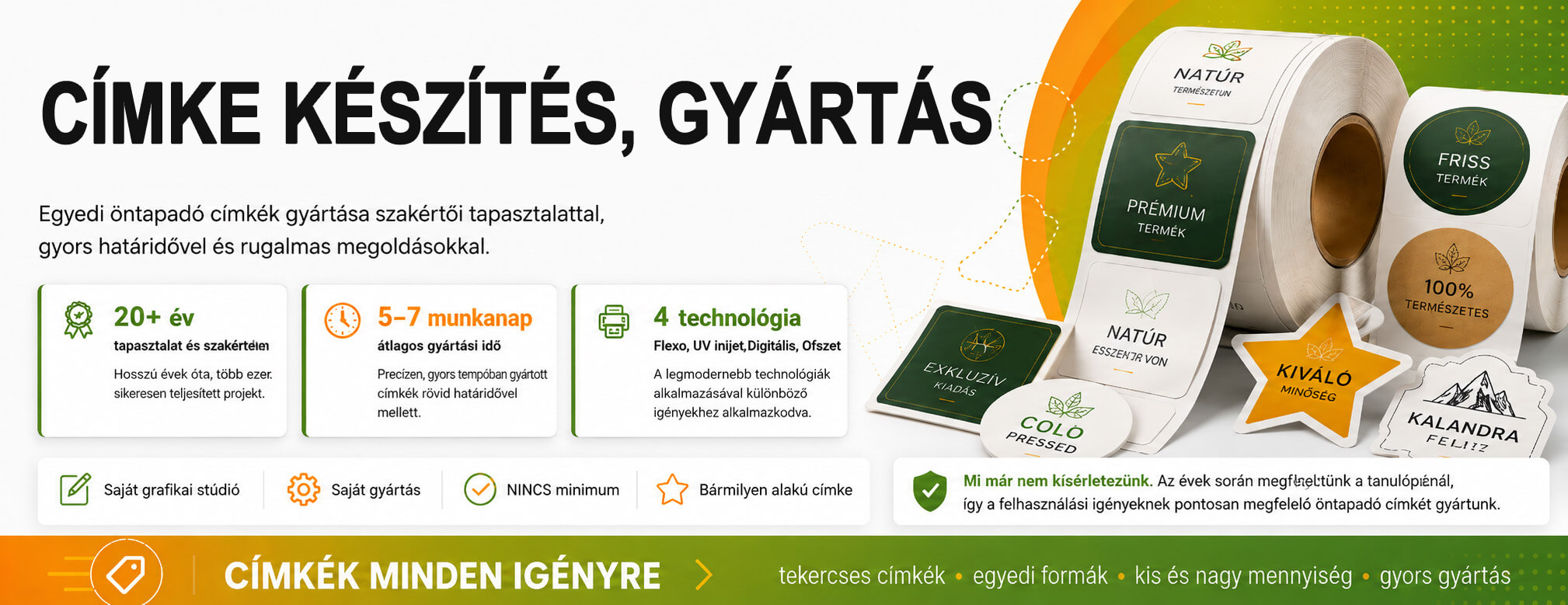 Öntapadós címke készítés, egyedi címke gyártás Öntapadós címke készítés, egyedi címke gyártás