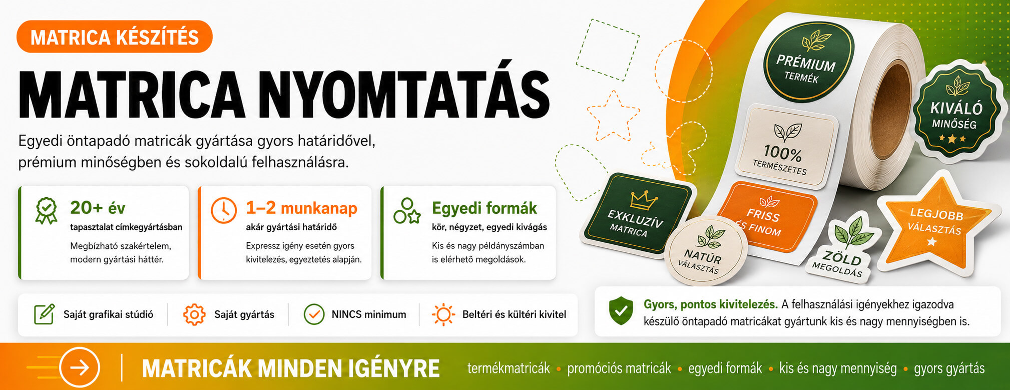 Egyedi öntapadós matrica nyomtatás és gyártás Egyedi öntapadós matrica nyomtatás és gyártás