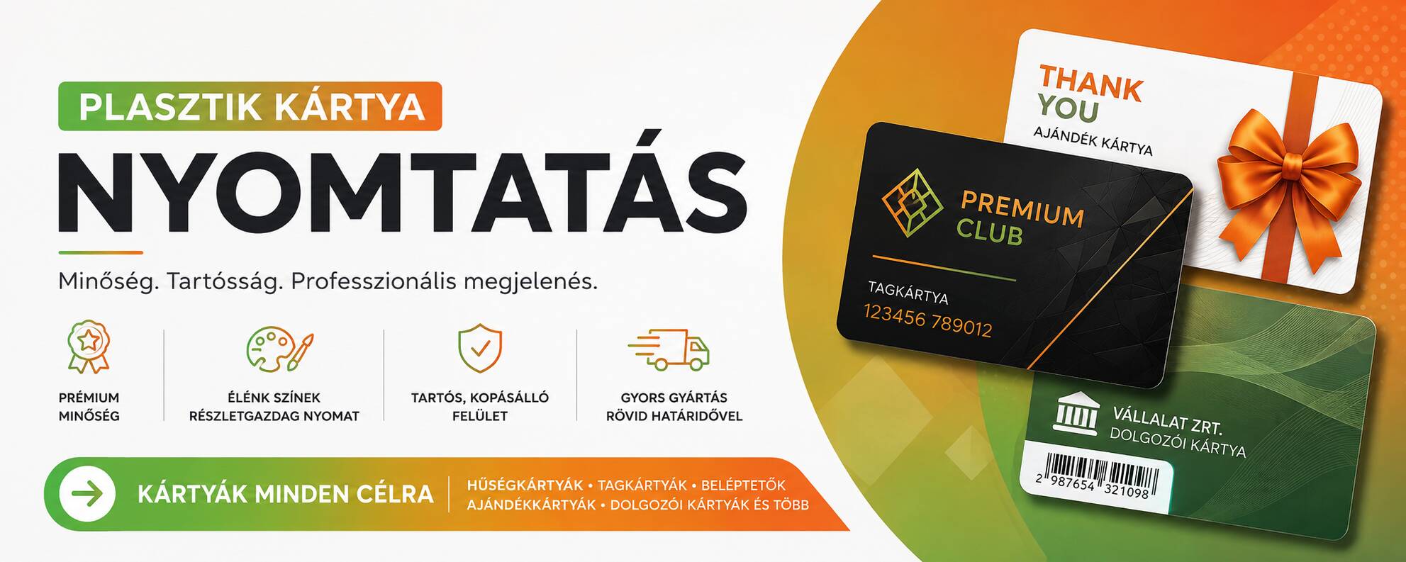 Plasztik kártya nyomtatás